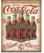 Coca Cola Coke 5 Cent Bottle Advertising Vintage Retro Wall Decor Metal ... - £17.06 GBP