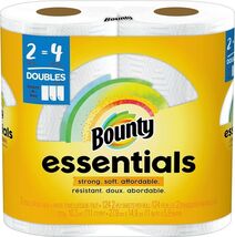 Bounty Essentials Select-A-Size Paper Towels, White, 2 Double Rolls = 4 ... - €8,59 EUR