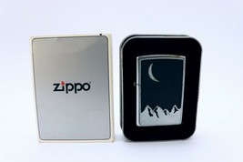 ORIGINAL Vintage 1999 Marlboro Crescent Moon Over Mountains Zippo Lighter  - £38.83 GBP