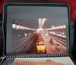 Vintage Leather Portfolio bag Lahan Photo&#39;s Sea scenes, Europe Tunnels +... - $731.94 MXN