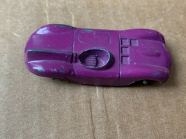 Vintage Tootsie Toy Jaguar Small Metal Car - Purple - £5.14 GBP