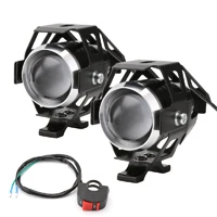 2pcs Motorcycle LED Headlight 125W 3000LM U5 Waterproof Driving Spot Head Lamp F - $506.78