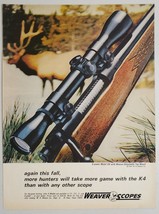 1968 Print Ad Weaver 4-Power Model K4 Hunting Scopes Bull Elk El Paso,Texas - £10.28 GBP