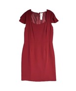 Worthington Dress Red Lined Size 16 Cap Sleeves Holiday Christmas Workin... - $28.49