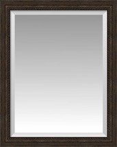 Custom Luxury Vertical Beveled Wall Mirror with Rustic Brown Rope Lip Frame - £290.37 GBP+