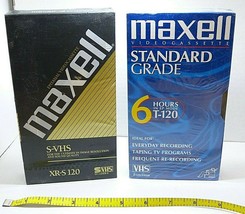 Maxell XR-S 120 S-VHS Video Tape and Maxell Standard Grade VHS tape lot.... - $26.91 CAD