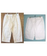  Rafaella White Knee length Shorts and Capri Pants Cotton Blend Size 10 ... - £19.71 GBP+