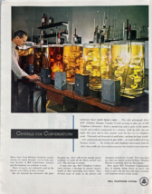 1947 Bell Telephone System Vintage Print Ad Crystals for Conversations Lab Grown - £11.53 GBP