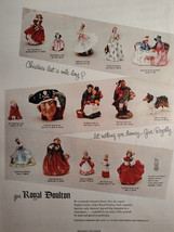 1957 Holiday Original Art Ad Advertisement Royal Doulton Figurines - $10.80