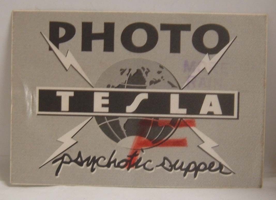 TESLA - VINTAGE ORIGINAL CONCERT TOUR CLOTH BACKSTAGE PASS  ***LAST ONE*** - $10.00