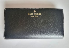 kate spade Black/Tan Leather Grand Street Stacy Wallet Style # WLRU2153 ... - $79.19