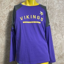 Minnesota Vikings Nike NFL Team Apparel Dri-Fit Long Sleeve Shirt Mens Large - £11.96 GBP