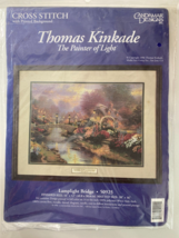 Thomas Kinkade Cross Stitch Kit Lamplight Bridge Candamar Designs 50925 ... - $22.76