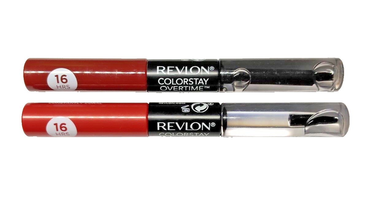 Revlon Colorstay Overtime Lip Color &Top Coat CONSTANTLY CORAL & ALWAYS SIENNA - $19.53