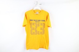 Vtg 80s Womens Large Pinole Valley High School Classic of 83 T-Shirt Yellow USA - £30.97 GBP