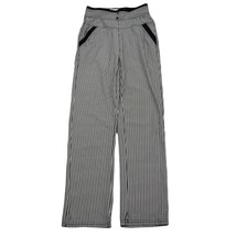 Casual Pants Womens M White Elastic Waist Mid Rise Pinstripe Rhinestone ... - $24.75