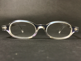 Vintage l.a.Eyeworks Eyeglasses Frames CAKE 122 Iridescent Clear Blue 46-20-140 - £52.03 GBP