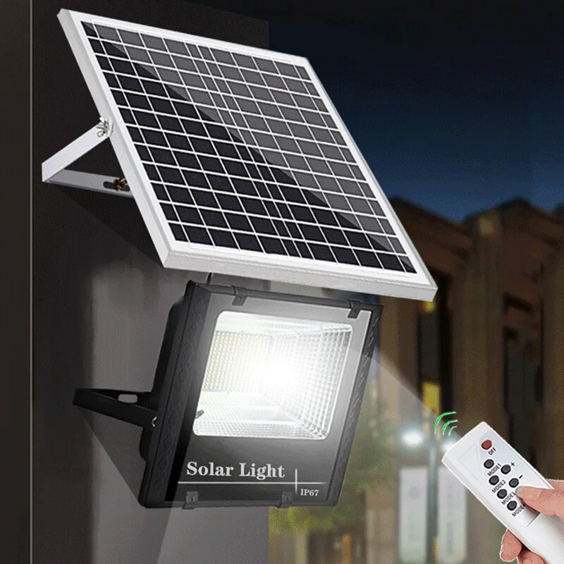 Smart 60W Solar Outdoor Spotlight Street Lamp IP67 Waterproof Solar Wall Light P - £107.33 GBP