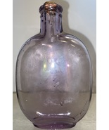 Victorian Pumpkin Seed Amethyst Flask 1890 -1910 - £98.45 GBP