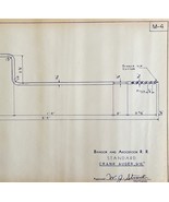 1952 Railroad Bangor Aroostook Crank Auger Standard Blueprint M4 Trains ... - €72,93 EUR