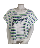 Tommy Hilfiger Nautical Stripe Top Womens 2X French Terry Sweatshirt Sho... - $24.91 CAD