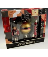 FAO Schwarz Set of 3 Holiday Ornaments, Toy Soldier, Hot Air Balloon, Ro... - £8.21 GBP