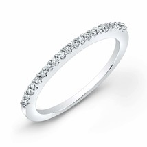 14K Weiß Vergoldet Künstlicher Diamant Ewigkeitsring Stapelbar Ring Gesc... - £31.44 GBP