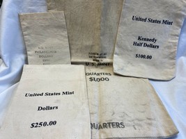 Vtg 1980 Lot of 4 United States Mint Bank Deposit Bags Philidelphia, PA - £31.56 GBP