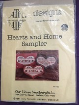 Vintage Ann Taylor Nelson Hearts and Home Cross Stitch Sampler Kit #AN-1183- New - £5.18 GBP