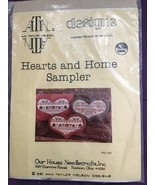 Vintage Ann Taylor Nelson Hearts and Home Cross Stitch Sampler Kit #AN-1... - £5.19 GBP