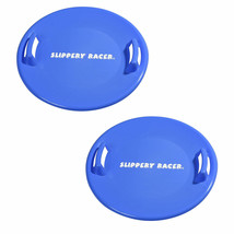 Downhill Pro Adults And Kids Saucer Disc Snow Sled, Blue (2 Pack) - £49.53 GBP