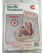 Needle Treasures Santa &amp; His Birds Christmas Stocking Counted Cross Stit... - $58.89