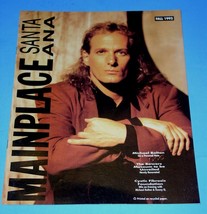 Michael Bolton Promo Ad Flyer Vintage 1992 Santa Ana Mainplace Mall RARE - $24.99