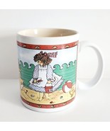 Coffee Mug Vintage Kristine Byrnes Collection Sand Castle Beach TLC HGS2B - $27.32 CAD