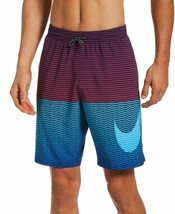 Nike Men&#39;s Horizon Stripe Vital Volley Swim Shorts in Lagoon Pulse-Small - £23.65 GBP