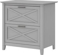 Bush Furniture Key West 2 Drawer Lateral File Cabinet, Cape Cod Gray - £202.39 GBP