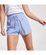 CALIA Women&#39;s Crinkle Patch Pocket 4” Shorts Peri Dusk Size Small Pockets - $27.42 CAD