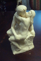 Gianetti &quot;Kissing Couple&quot; sculpture, ALABASTER made in Italy 7&quot; tall RARE - £99.24 GBP