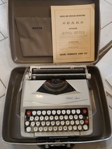 RARE Sears Attache Typewriter Working Cream w/ Manual &amp; Briefcase  # 871... - £179.34 GBP