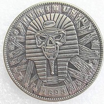 Rare Antique USA United States 1893 Morgan Dollar Skull Sphynx Zombie Skeleton P - £22.06 GBP