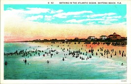 Bathing In Atlantic Ocean Dayton Beach Florida FL 1920s Postcard WB Unused UNP - £3.07 GBP