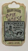 DLR Haunted Mansion O Pin House Two Ghouls Hearse Moving Co LE Disney Pin  - £26.29 GBP