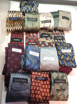 17 Wholesale LOT Neckties Resalable 100% Silk Ties China Italy USA Designers - £25.95 GBP