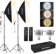 Beiyang Softbox Lighting Kit: 2X20&#39;&#39; X28&#39;&#39; Photography Soft Box With 2 X... - £81.45 GBP
