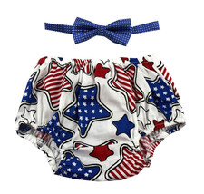 Gentlemen Ties Cake Smash Outfit Boy First Birthday Bloomers,Us Flag - £11.13 GBP