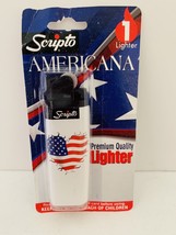 Scripto Americana Premium Quality Lighter *American Flag Heart Design* - $8.79