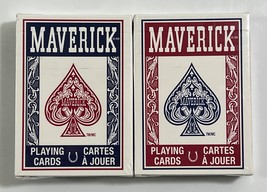 Maverick Standard Index Playing Cards 2 Pack Plastic-Coated Red/Blue Colors - $110.78 MXN