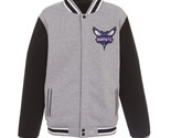 NBA Charlotte Hornets Reversible Full Snap Fleece Jacket JH Desig 2 Fron... - $119.99