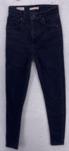 Levis Jeans Womens 25 Black Denim Premium Mile High Super Skinny Stretch Pants - £12.60 GBP
