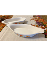 2 Vintage Small Stoneware Oven Proof Baking Dishes &quot;Wildflower&quot; Made in ... - £12.50 GBP